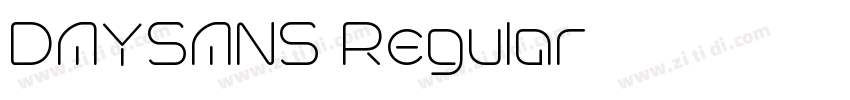DAYSANS Regular字体转换